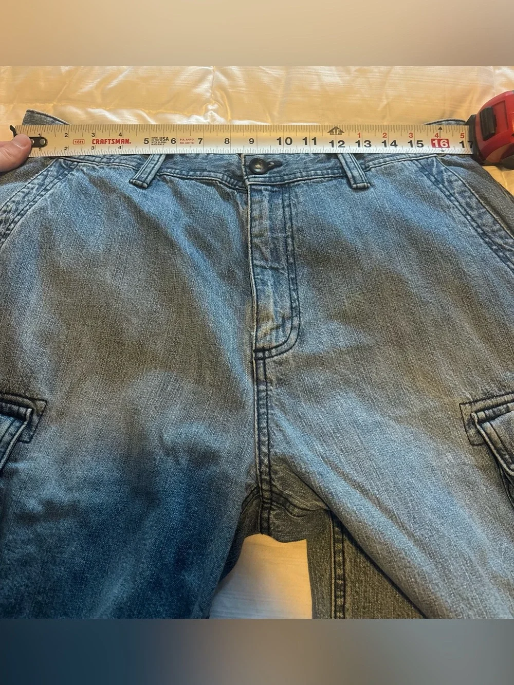 Y2K Denim Cargo St. John’s Bay Shorts Size 34